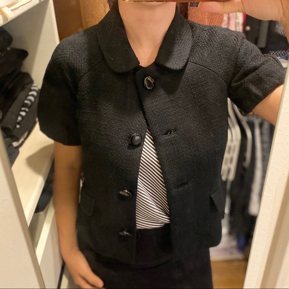 Banana Republic Petite Black Tweed Blazer - Picture 6 of 7